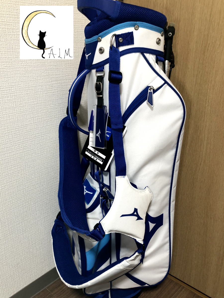 MIZUNO Golf Men's Caddy Bag Tour Slim Stand 2kg x 47in White Blue  5LJC2226 New