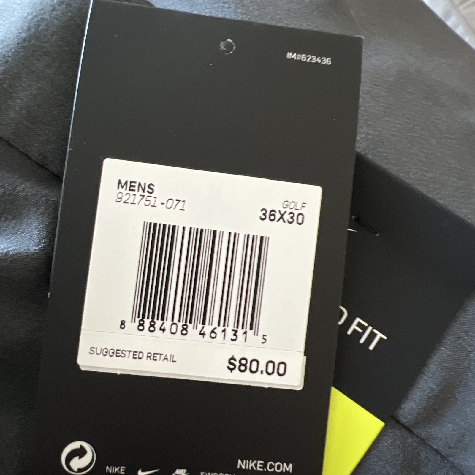 Nike Flex Hybrid Golf Pants Drifit Gray 921751 Size 36x30 80 NEW