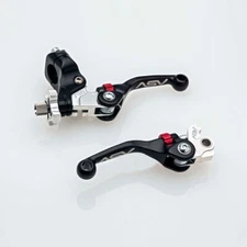 ASV F4 Lever Set Black Short Honda CRF150R 2007-25 CRF250R 2004-06