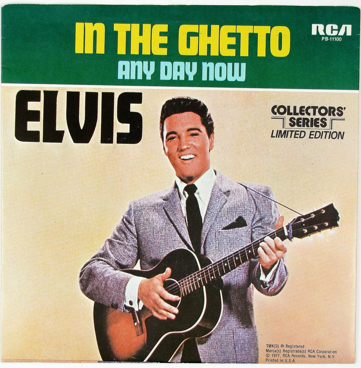 ELVIs PRESLEY In The Ghetto/Any Day Now 7IN 1977 ROCK NM- NM- | eBay