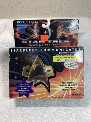 Star Trek Generations Starfleet Communicator 1994 Collectors Edition #061525 New - Picture 11 of 22