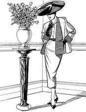 Folkwear Swing Suit #255 Trapeze jacket Pencil Skirt Sewing Pattern folkwear255