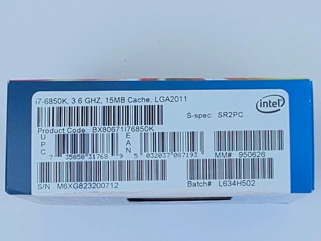 New Intel i7 6850K 3.6GHz 15MB Cache Six-Core CPU Processor SR2PC 140W LGA2011  - Image 4 of 4