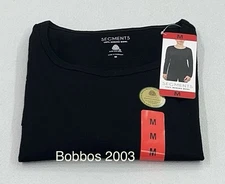 Seg’ments Women's 100% Merino Wool Top, Black, Size M