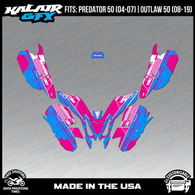 Graphics Kit for POLARIS Predator 50 2004-07 Outlaw50 2008-19 Future-MAGENTA