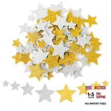 Foam Star Stickers, 100 Pcs Gold and Silver Star Stickers Gold Silver: 100 pcs