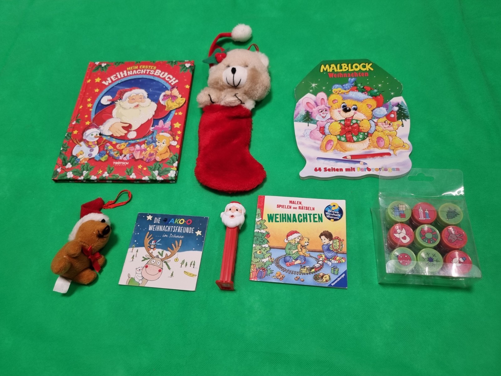 Mein erstes Weihnachten Buch, Nikolaus Geschenk, Stempel, Malbuch