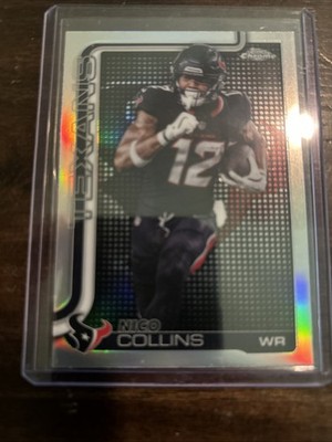 2025 Topps Chrome Nico Collins Team Logo Lightboard Refractor Texans SSP #115
