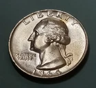 🟅 UNC 1964 90% Silver Wash. 25¢ - 62-Year-Old Coin FREE SHIP