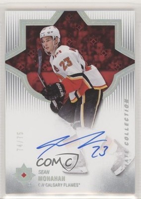 2018 Upper Deck Ultimate Collection 2019-20 Update 74/75 Sean Monahan Auto 2u9