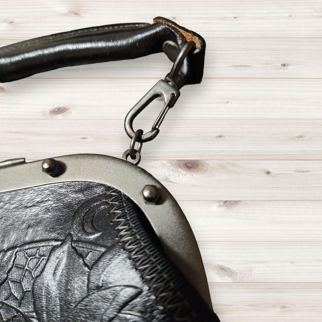 Jean Paul Gaultier New Rose 2WAY Shoulder Bag Black Leather Jean Paul Gaultier New Rose 2WAY Shoulder Bag Black Leather