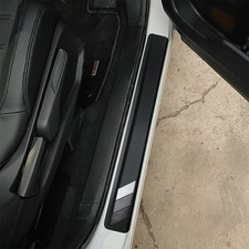 4x Carbon Fiber Door Sill 5d Sticker Protector Car Accessories 2022 For Toyota V