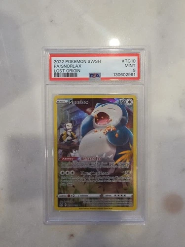 Snorlax Lost Origin Trainer Gallery Holo Ultra Rare TG10/TG30 PSA 9