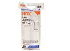 HDX 10 ft. x 25 ft. Clear 3.5 mil Plastic Sheeting 2-Pack