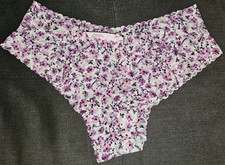 Victoria's Secret Raw Cut Thong Panty L Black Brand New with Tags NWT