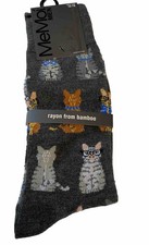 Cat Themed Men's Crew Socks Size 8-12 Novelty Fashion New