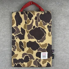 Topo Designs Padded Duck Camo Laptop Carrying Case Bag Rare Has A Flaw
