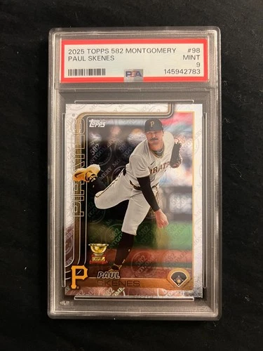 2025 Topps 582 Montgomery Club Set #98 Paul Skenes All-Star Cup PSA 9 MINT
