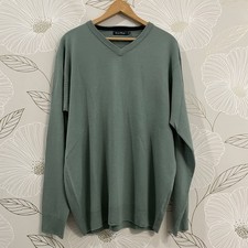 James Pringle Men  s Size XL Soft Green V-neck Sweater