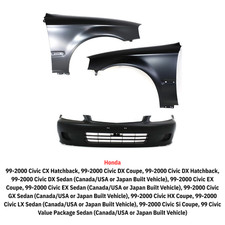 Front Bumper Cover Kit For 1999-2000 Honda Civic Hatchback Sedan Coupe Front Bumper Cover Kit For 1999-2000 Honda Civic Hatchback Sedan Coupe