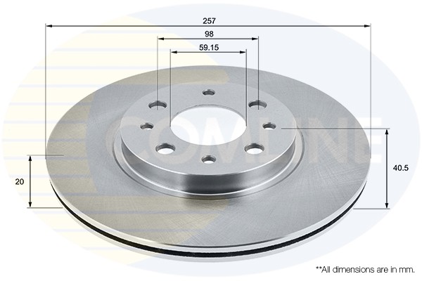 2 PCS COMLINE ADC1803V Brake Disc