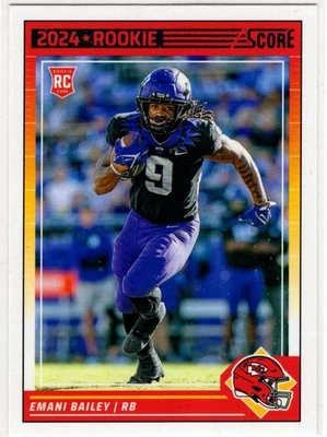 2024 Panini Score Football Emani Bailey No. 394 Kansas City Chiefs - Bild 1 von 2
