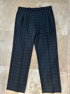Pringle of Scotland Tartan Trousers W36 L29 Pleat Fronted-Faldo Sport Collection