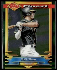 Matt Olson 2021 Topps Finest Flashbacks #148 Oakland Athletics