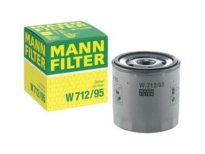 Mann Filter W 712/95 Spin-On Oil Filter Replacement Compatible With VW Volksw...
