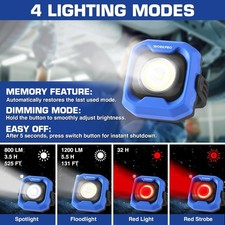 Workpro 1200lm Led Magnetic Light Rechargeable Work Light Portable Flood Lamp Workpro 1200lm Led Magnetic Light Rechargeable Work Light Portable Flood Lamp
