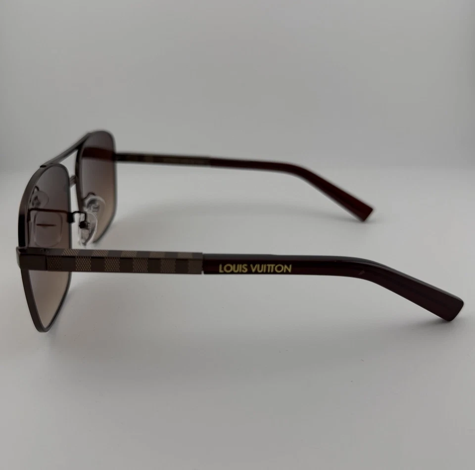 Gafas de sol Louis Vuitton Pilot Attitude Z0259U marrón marco/lente usadas auténticas Foto 4 de 4