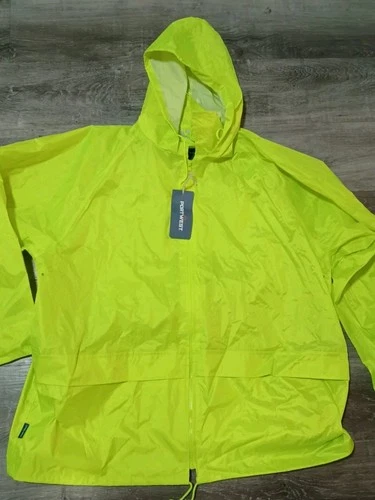Yellow 2XL Portwest US440 Mens Waterproof Rain Jacket Lightweight Coat Hood - product listing photo