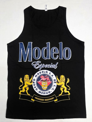 MODELO ESPECIAL Tank Top T-shirt Mexico Cerveza Beer Men's Vest LARGE Black New