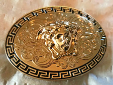 Versace Medusa Belt Buckle Gold Men  s Circular/oval shaped -very good condition