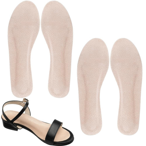 2 Pairs High Heel Inserts Women, Adhesive Pigskin Cushioning Insoles Pain, In...