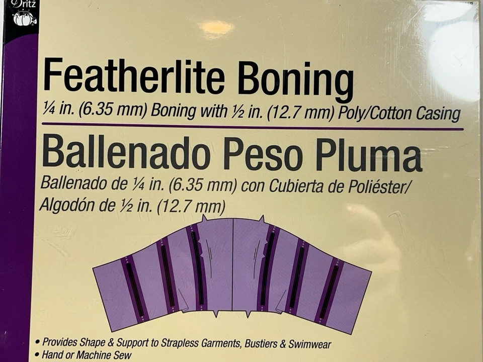 Dritz Featherlite Boning 12yd-White, 565RBTY - Sealed Shape And Support - Image 3 of 4