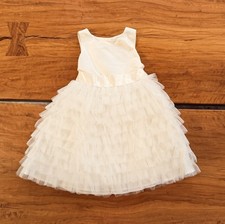 Janie and Jack Special Occasion Ivory Silk Tulle Dress Size 2T