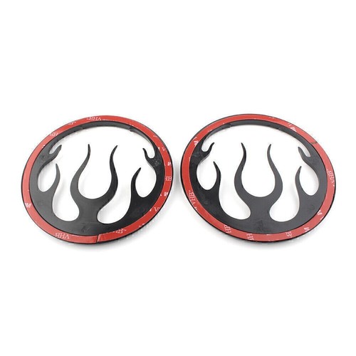 Black Flame Speaker Grill Accent Trim Cover For Harley Electra Street Glide Tri - Picture 9 of 10