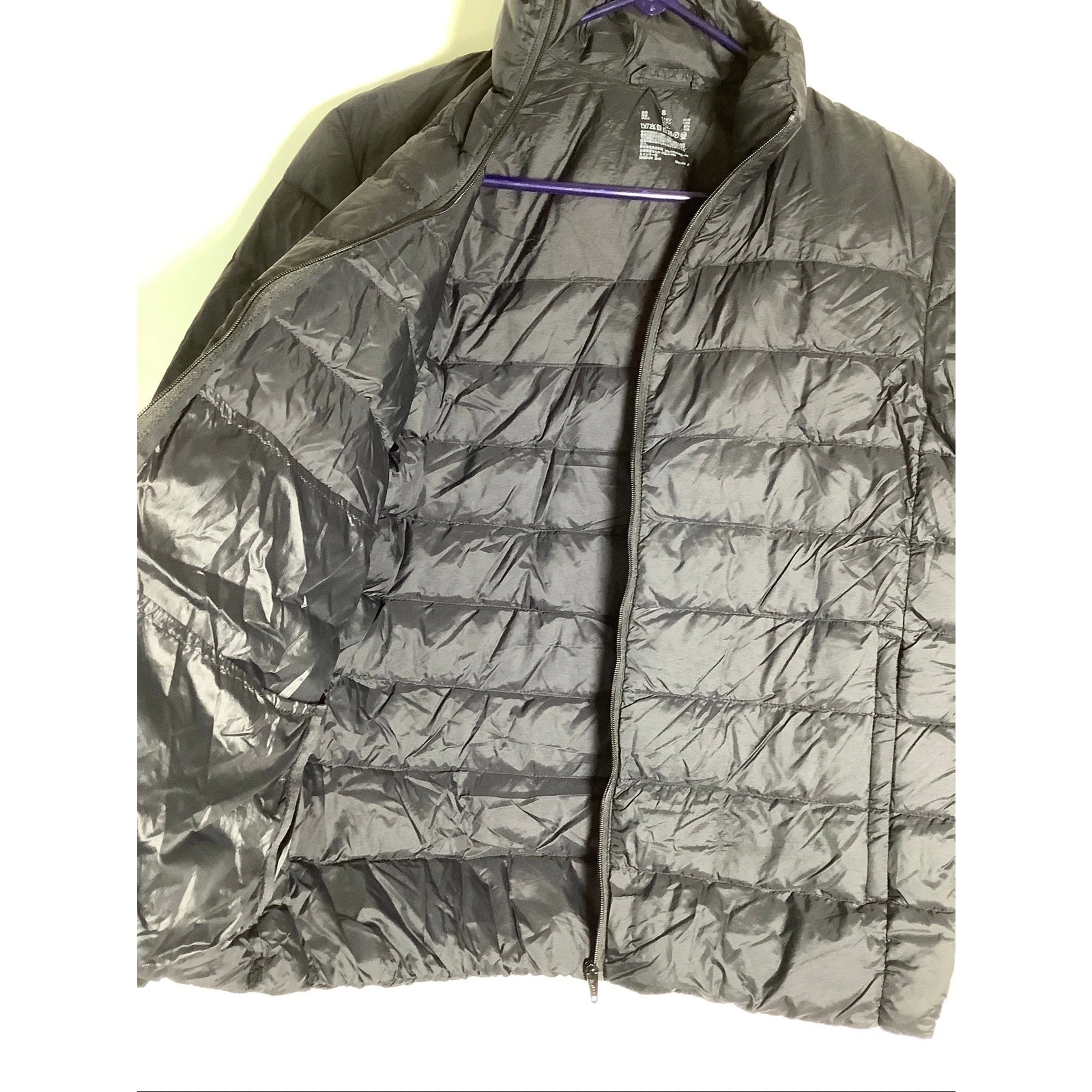 Muji Men's S Black Recycled Nylon Lightweight Down Puffer Jacket HR11-14 image 4