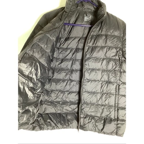 Muji Men's S Black Recycled Nylon Lightweight Down Puffer Jacket HR11-14 image 4