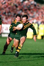 Old Large Rugby League Photo Michael Hancock Australia V England 1990