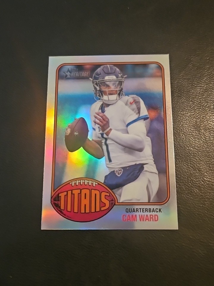 2026 Topps Heritage Chrome Cam Ward Refractor Tennessee Titans