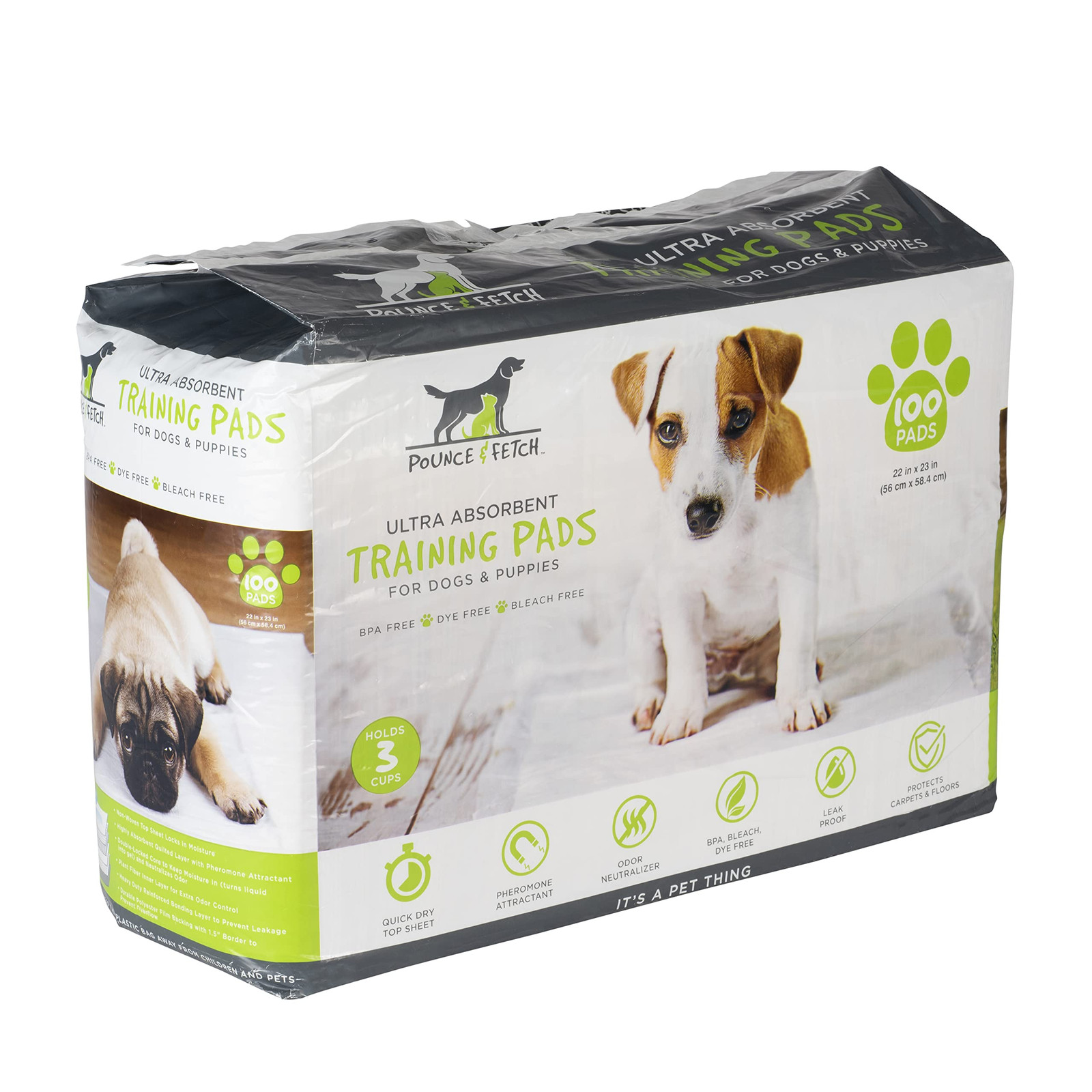 100 Pack Dog Training Pads | Puppy Pee Pad | BPA Free | 22” x 23” | Absorbent...