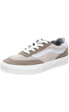 VANS Beige & White Suede Canvas Lace Up Casua...
