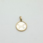 Vintage 1992 Coat of Arms Papua New Guinea Coin Pendant in 18K Yellow Gold Bezel