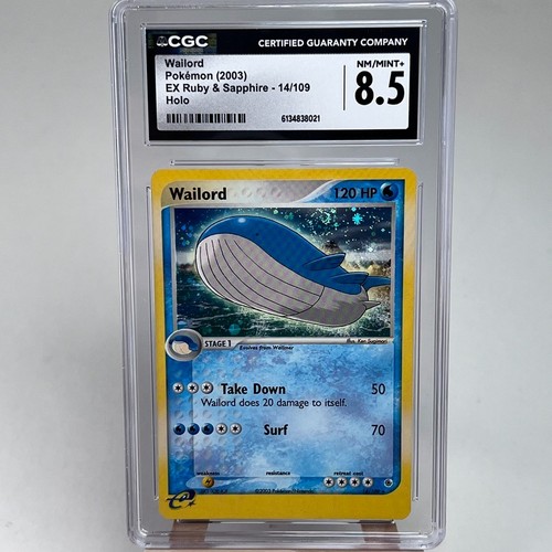 Wailord graded CGC 8.5 for sale on eBay