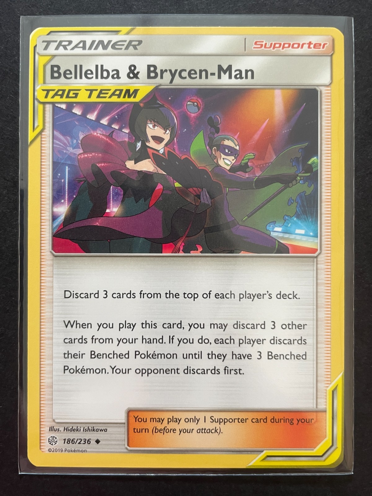Pokemon Bellelba & Brycen-Man 186/236 Cosmic Eclipse Non Holo Uncommon NM/LP