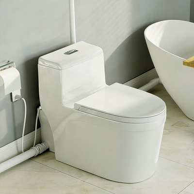 #ad 600W Upflush Toilet One Piece Macerating Toilet with 3 Inlets for Basements $535.79