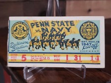 VINTAGE 1947 NAVY VS PENN STATE NITTNANY LIONS NCAA COLLEGE FOOTBALL TICKET STUB
