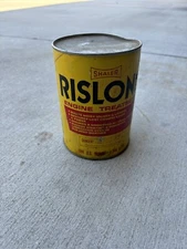 Vintage New Shaler Rislone Engine Treatment Full 1 Qt Motor Oil Can NOS
